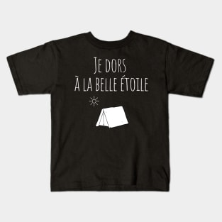 Camping Gift Unique Hiking Tee Hiker French Quote Kids T-Shirt